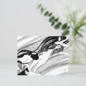 Gustav Klimt - Visbloed Surrealistische Japanse ku Briefkaart (Staand voorkant)