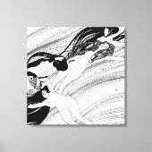 Gustav Klimt - Visbloed Surrealistische Japanse ku Canvas Afdruk (Voorkant)