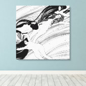 Gustav Klimt - Visbloed Surrealistische Japanse ku Canvas Afdruk (Insitu (Houten vloer))