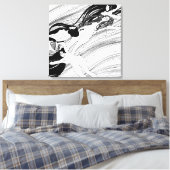 Gustav Klimt - Visbloed Surrealistische Japanse ku Canvas Afdruk (Insitu (Slaapkamer))