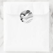 Gustav Klimt - Visbloed Surrealistische Japanse ku Ronde Sticker (Tas)