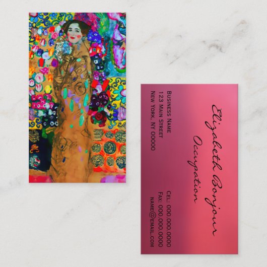 Gustav Klimt ~ Visitekaartje (Voorkant / Achterkant)