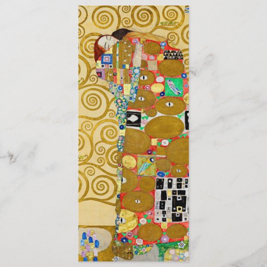 Gustav Klimt Voldending Nouveau Paar Menu (Voorkant)