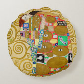 Gustav Klimt Voldending Nouveau Paar Rond Kussen (Achterkant)