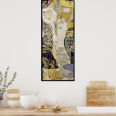 Gustav Klimt - vriendinnen met waterslangen Poster (Keuken)