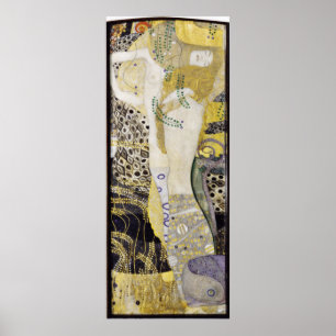 Gustav Klimt - vriendinnen met waterslangen Poster
