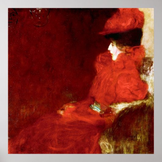 Gustav Klimt, VROUW IN EEN FAUTEUIL Poster (Voorkant)