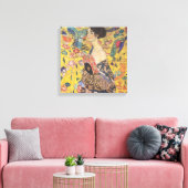 Gustav Klimt - Vrouw met ventilator Canvas Afdruk (Insitu (Woonkamer))