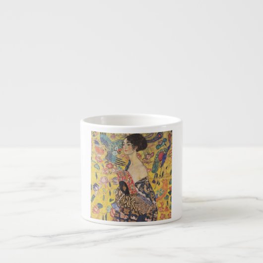 Gustav Klimt - Vrouw met ventilator Espresso Kop (Voorkant)