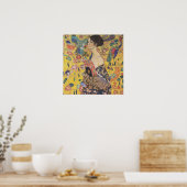 Gustav Klimt - Vrouw met ventilator Poster (Keuken)