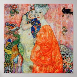 Gustav Klimt - Vrouwelijke Vrienden Poster