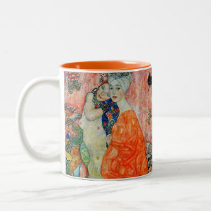 Gustav Klimt - Vrouwelijke Vrienden Tweekleurige Koffiemok