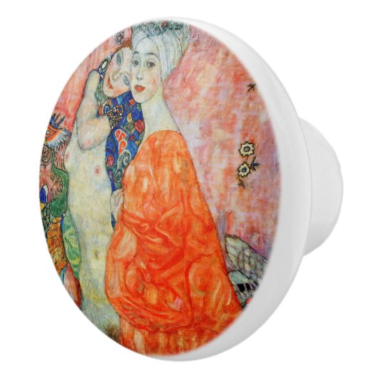 Gustav Klimt - Vrouwenvrienden Keramische Knop (Rechts)