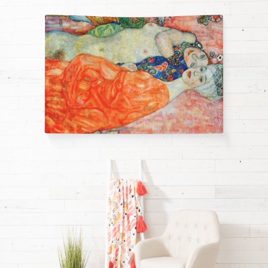 Gustav Klimt - Vrouwenvrienden Spandoek (Insitu)