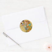 Gustav Klimt Vulling Nouveau Koppel Ronde Sticker (Envelop)