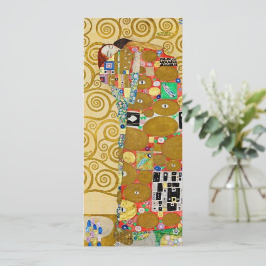 Gustav Klimt Vulling Nouveau Paar Menu (Staand voorkant)