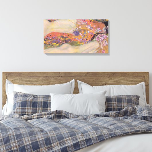 Gustav Klimt Water Service II Canvas Afdruk (Insitu (Slaapkamer))