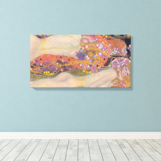 Gustav Klimt Water Service II Canvas Afdruk (Insitu (Houten vloer))