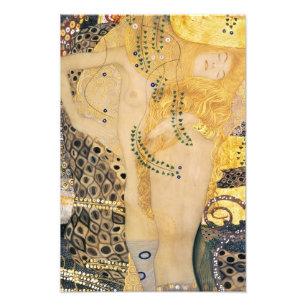 Gustav Klimt - Water Slangen I Foto Afdruk