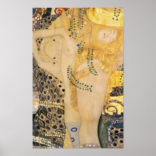 Gustav Klimt - Water Slangen I Poster (Voorkant)
