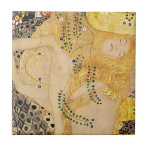 Gustav Klimt - Water Slangen I Tegeltje