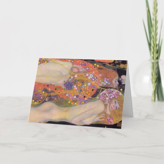 Gustav Klimt - Water Slangen II Kaart (Voorkant)