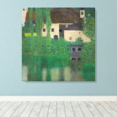 Gustav Klimt - Watergietsel Canvas Afdruk (Insitu (Houten vloer))