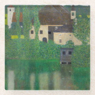 Gustav Klimt - Waterkasteel Glazen Onderzetter