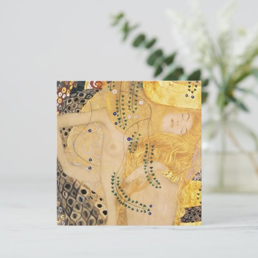 Gustav Klimt - Waterslangen I Kaart (Staand voorkant)