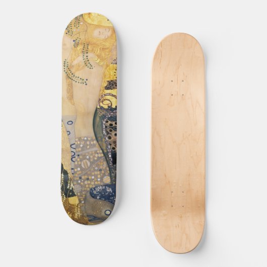 Gustav Klimt - Waterslangen I Persoonlijk Skateboard (Voorkant)