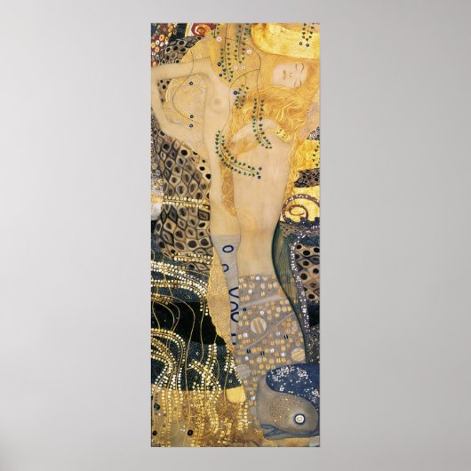 Gustav Klimt - Waterslangen I Poster (Voorkant)