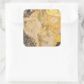 Gustav Klimt - Waterslangen I Vierkante Sticker (Tas)