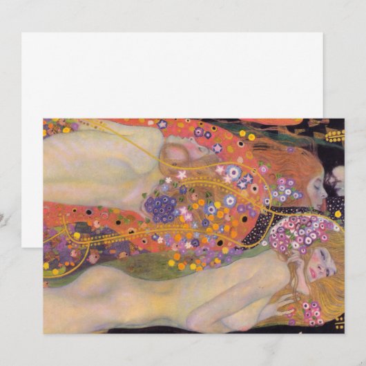 Gustav Klimt - Waterslangen II Bedankkaart (Voorkant / Achterkant)