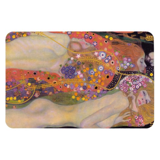 Gustav Klimt - Waterslangen II Magneet (Horizontaal)