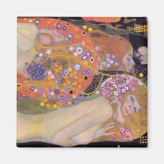 Gustav Klimt - Waterslangen II Magneet (Voorkant)