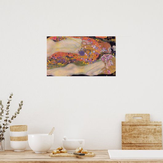 Gustav Klimt - Waterslangen II Poster (Keuken)