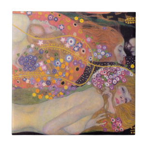 Gustav Klimt - Waterslangen II Tegeltje
