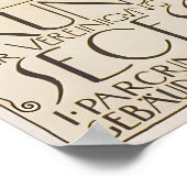 Gustav Klimt Weense Secession Tentoonstelling Kuns Poster (Hoek)