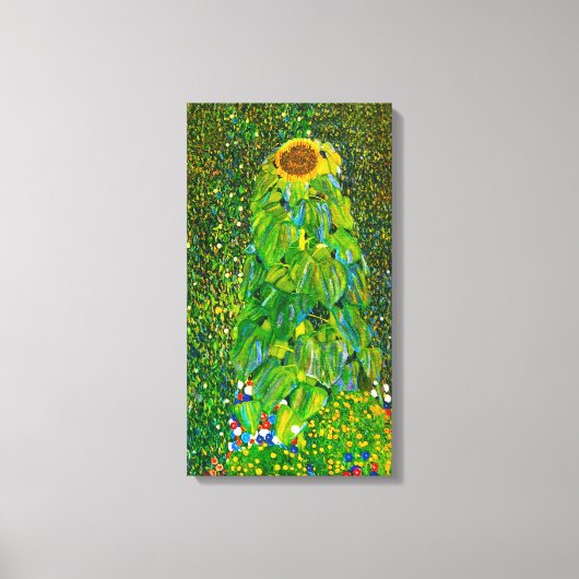 Gustav Klimt Zonnebloem Canvas Poster (Voorkant)