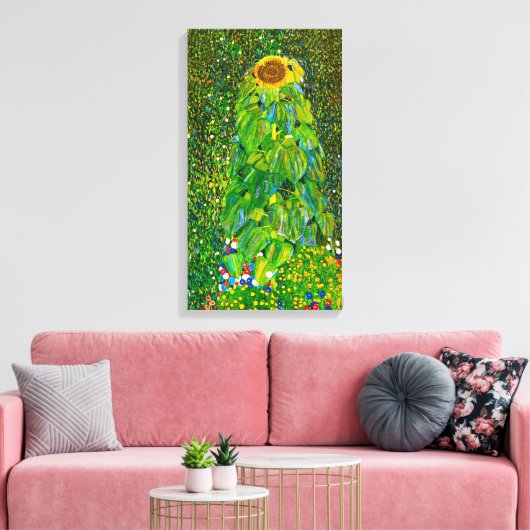 Gustav Klimt Zonnebloem Canvas Poster (Insitu (Woonkamer))