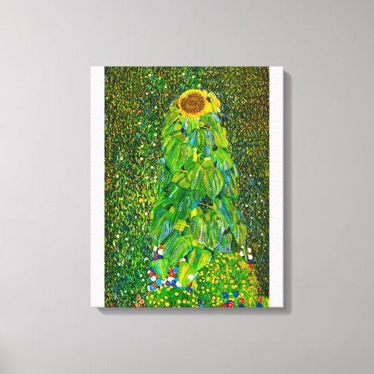 Gustav Klimt Zonnebloem Canvas Poster Afdruk (Voorkant)