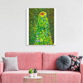 Gustav Klimt Zonnebloem Canvas Poster Afdruk (Insitu (Woonkamer))