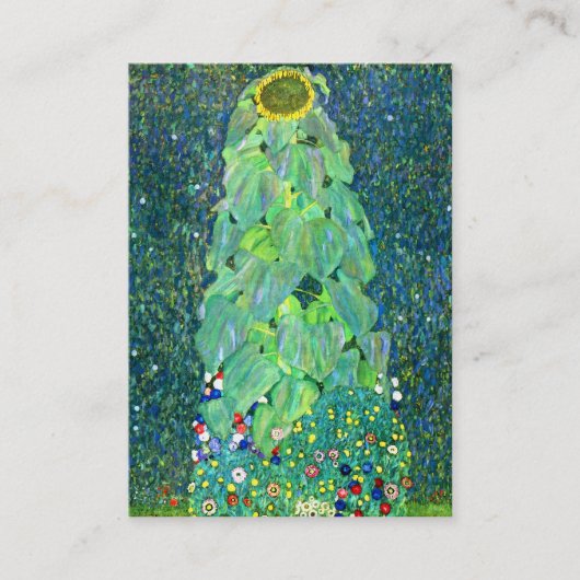 Gustav Klimt: Zonnebloem Visitekaartje (Voorkant)