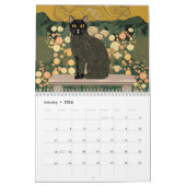 Gustav Klimt Zwarte kat in een bloementuin, katten Kalender (Jan 2026)