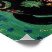 Gustav Klimt Zwarte kat in een bloementuin, katten Poster (Hoek)