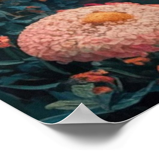 Gustav Klimt Zwarte kat in een bloementuin, katten Poster (Hoek)