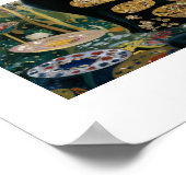 Gustav Klimt Zwarte kat in een bloementuin, katten Poster (Hoek)