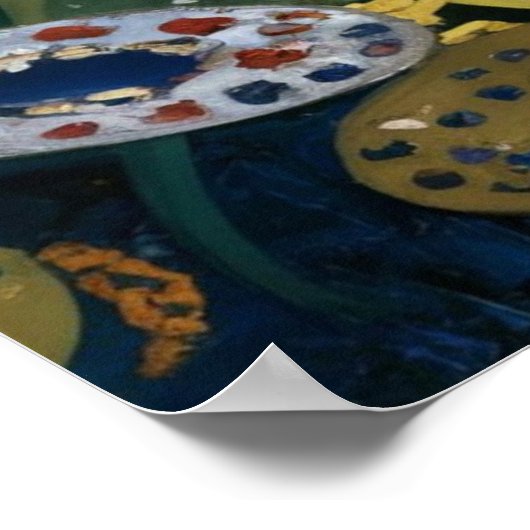 Gustav Klimt Zwarte kat in een bloementuin, katten Poster (Hoek)