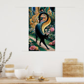 Gustav Klimt Zwarte kat in een bloementuin, katten Poster (Keuken)
