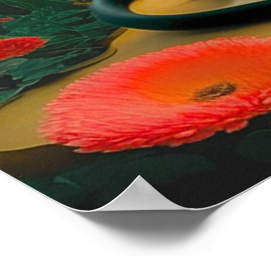 Gustav Klimt Zwarte Kat In Een Bloemtuin, Kattenku Poster (Hoek)